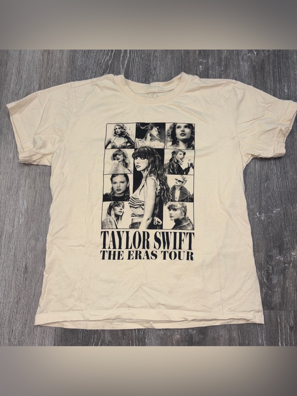 Taylor Swift The Eras Tour Official Merch Black Crew T-shirt Size Youth Medium